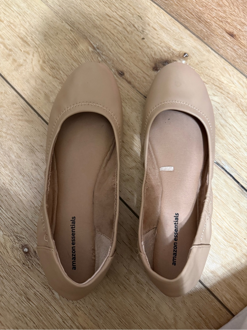 Essentials Women's Beige Nude Ballet Flats